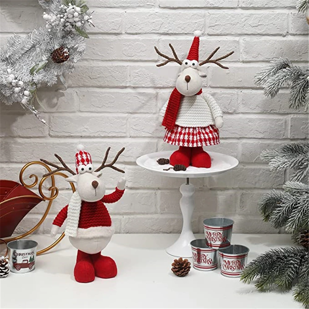 

Рождественские куклы, стоячие игрушки в виде лося, рождественские фигурки, Рождественское украшение для домашвечерние, рождественский подарок, подарок на Рождество