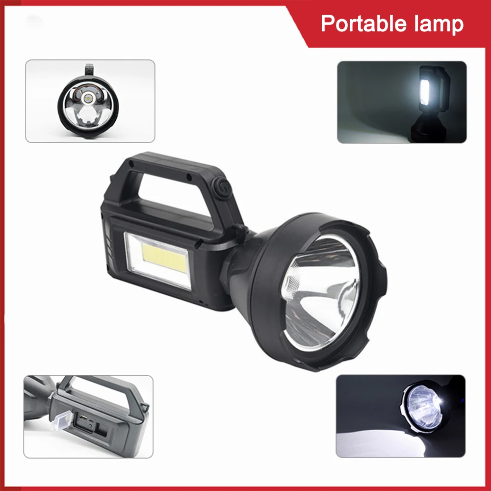 

Portable P50 LED Camping Working Light Searchlight Solar Powered for Outdoor Fishing Lights Handheld Flashlight USB Rechargeable