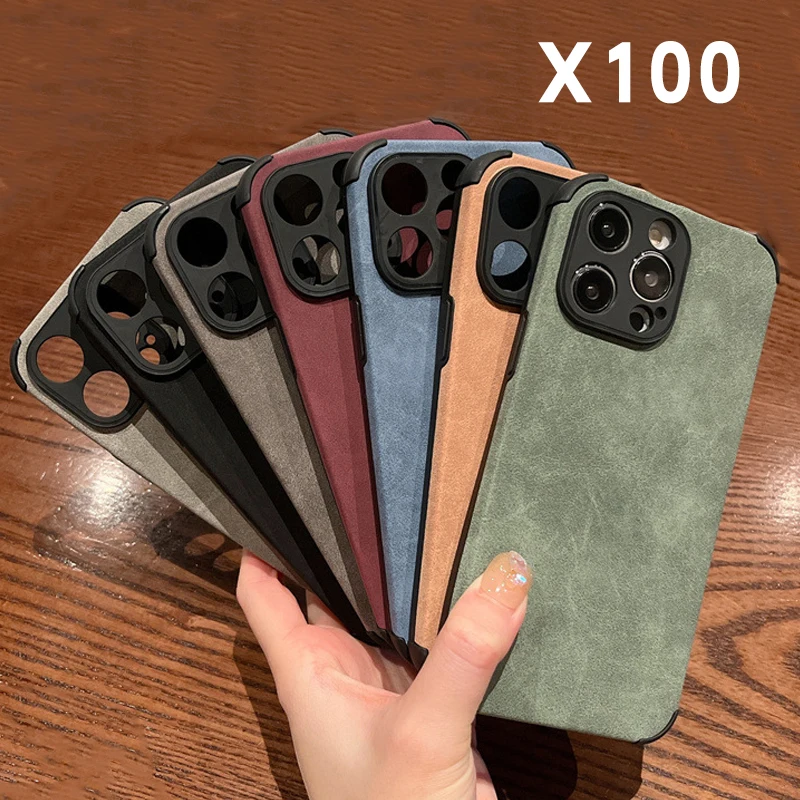 Объемный Роскошный кожаный чехол для Iphone 15 14 Pro Max мягкий из ТПУ с рамкой объектива