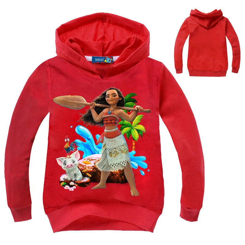DLF 2-16 Moana Hoodie Kids Sweatshirts Baby Girls Hoodies Birthday Clothes Spring&Autumn Jackets Children Pullover Hoody Jumpers