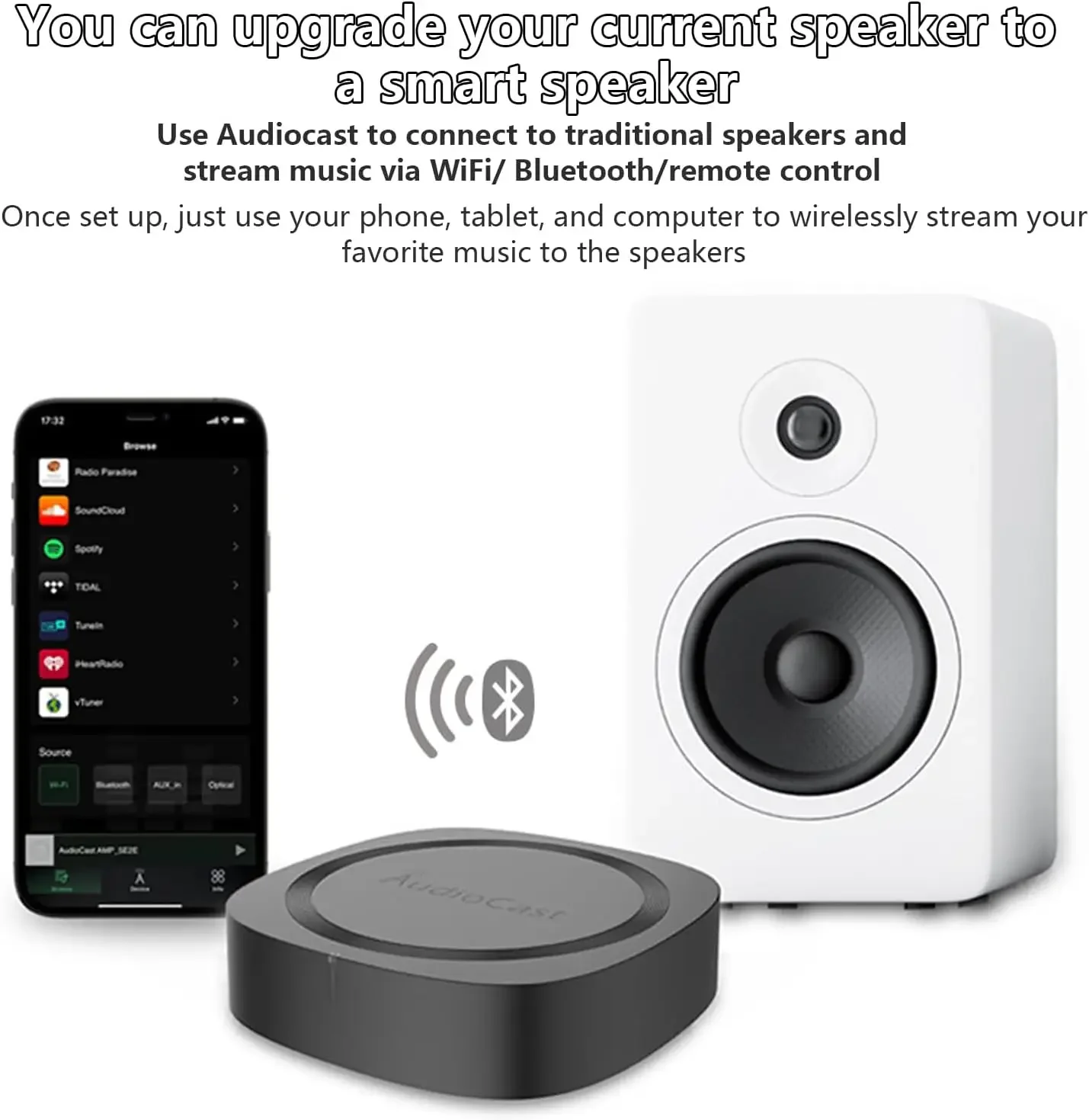 Фото Беспроводной аудиоприемник IEAST AudioCast Pro M20 с Wi-Fi и Bluetooth, мультирум-система Hi-Fi, поддержка AirPlay и DLNA для домашней стереосистемы №2