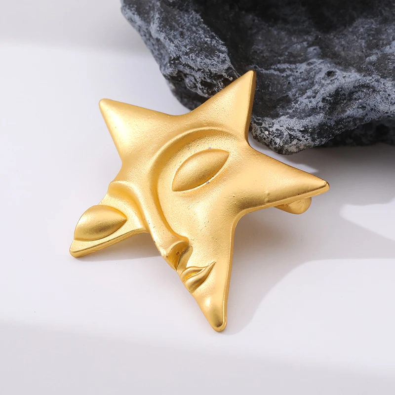 Винтажная брошь из металлического сплава цвет в ассортименте