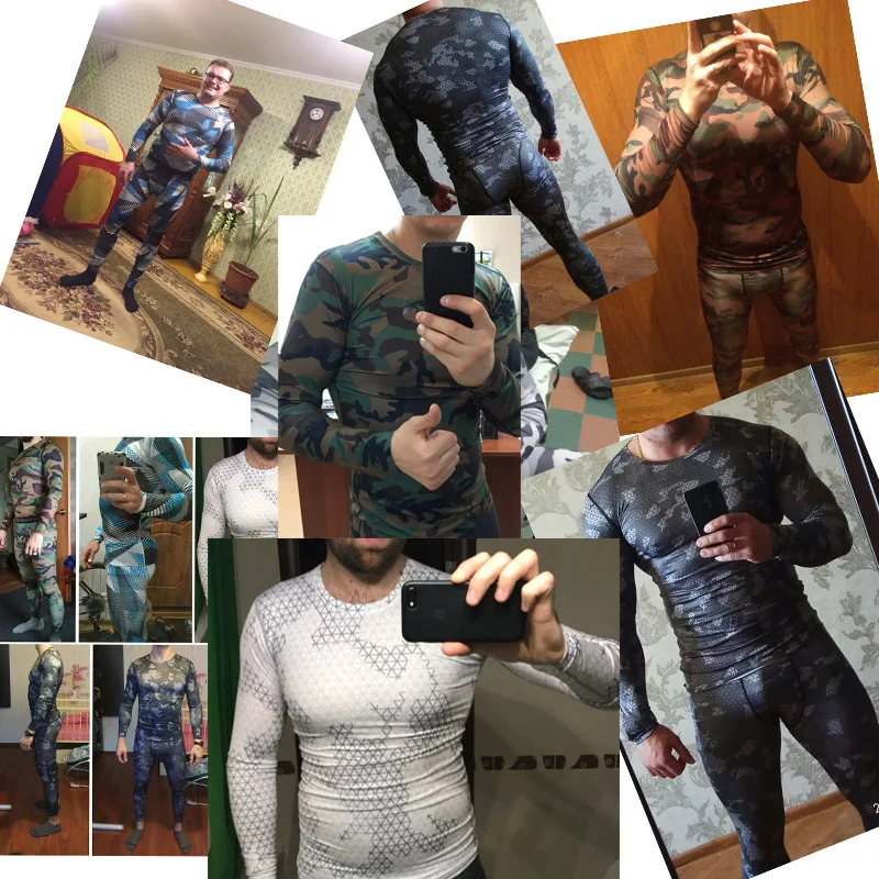 Long Underwear Men Warm Second Skin Fitness Clothing Compression Sportswear Bse layer set Track suit Suit for Fitness Tights 4XL