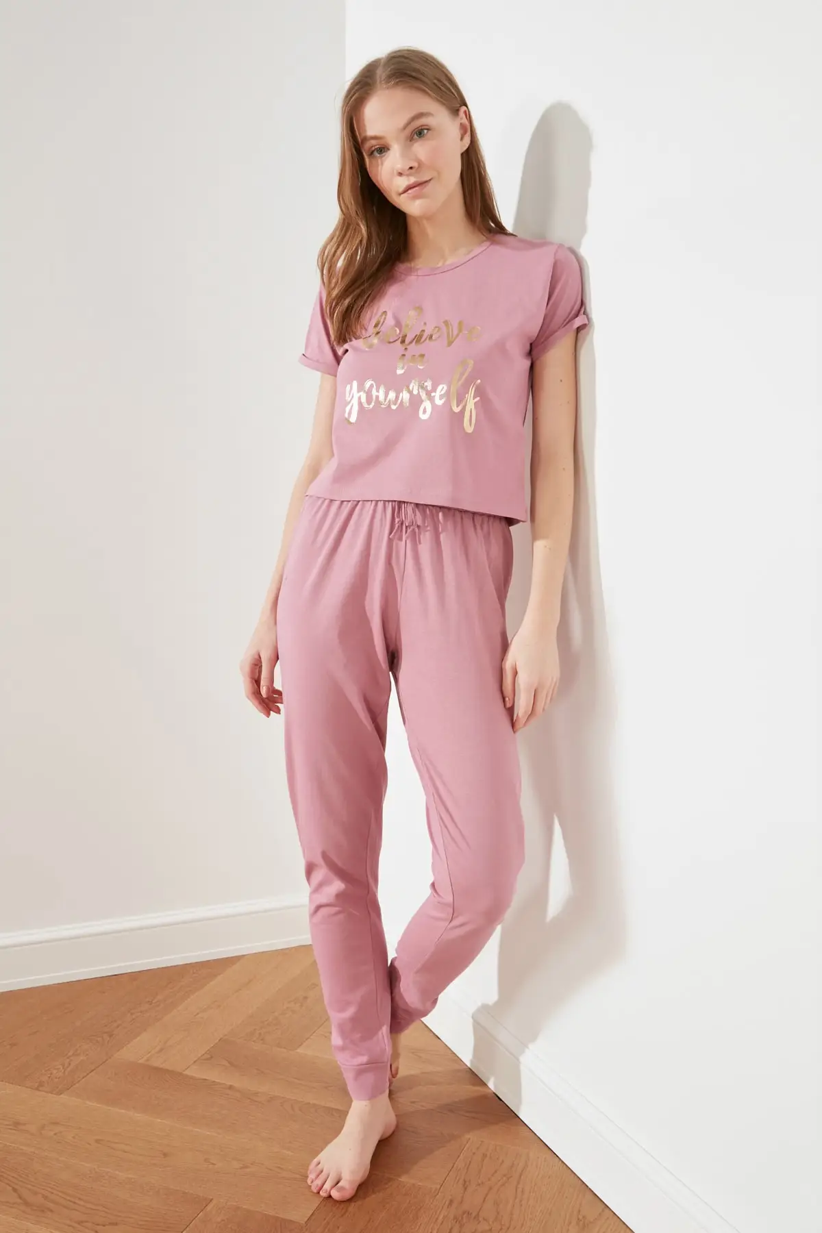 

Trendyol Printed Knitted Pajamas Set THMSS21PT0410