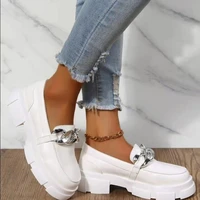 2022 new womens shoes full cow leather small shoes metal decorative high anti skid wear shoes women shoes women shoes 43