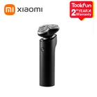 Электробритва Xiaomi Mijia S500, портативная бритва с 3 головками и цифровым светодиодным дисплеем, влагозащита IPX7, триммер для бороды