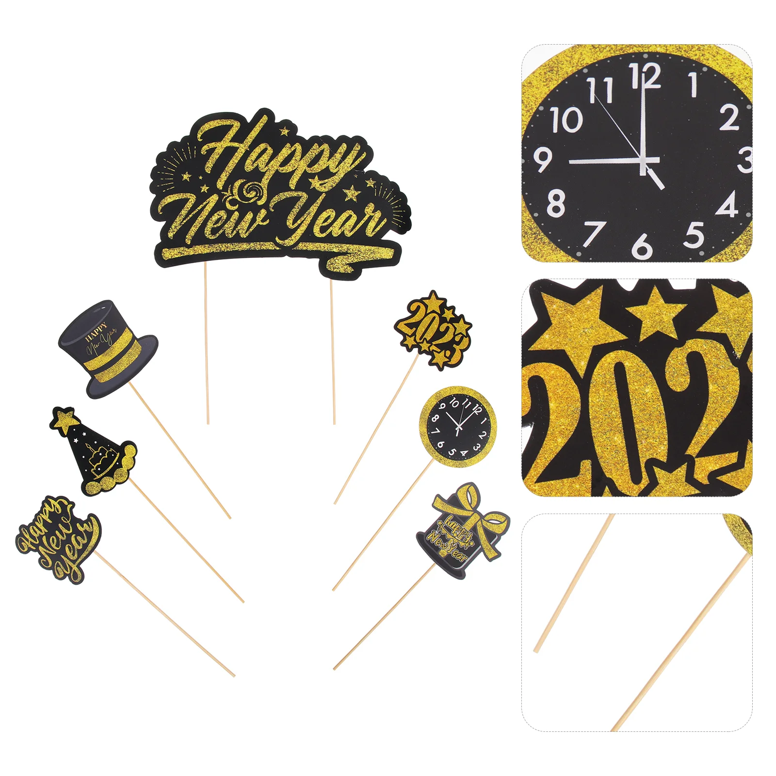 

New Year Cupcake Party Toppers Decoration Happy Picks Cake Decor Decorations Years Graduation Favors Suppliescheers Desserteve