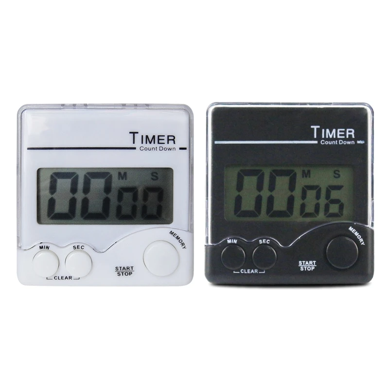 

Portable Kitchen Timer Digital Cooking Timer Magnetic Countdown-up LCD Screen