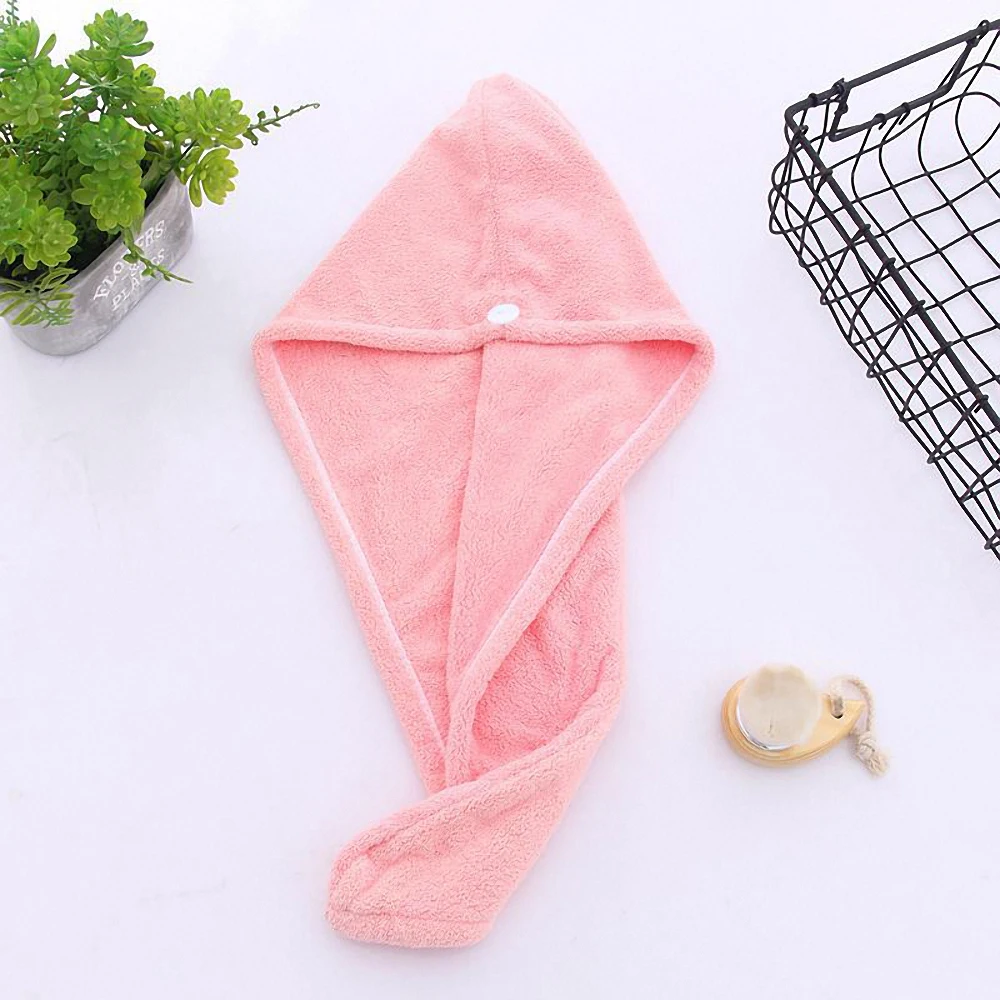 

25cmx65cm Microfiber Shower Cap Fast Drying Hair Dryer Towel Bath Wrap Hat Quick Cap Turban Dry Bathroom Accessories