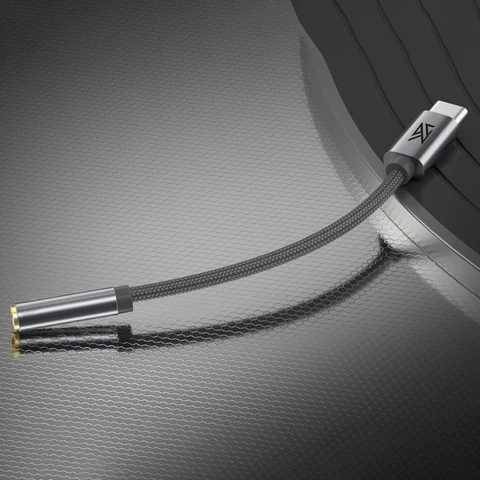 Аудиоадаптер Type-C на 3,5 мм, 32 бит/384 кГц, адаптер для наушников, ЦАП + IC-усилитель, двойной чип, аудиоключ, кабель, шнур