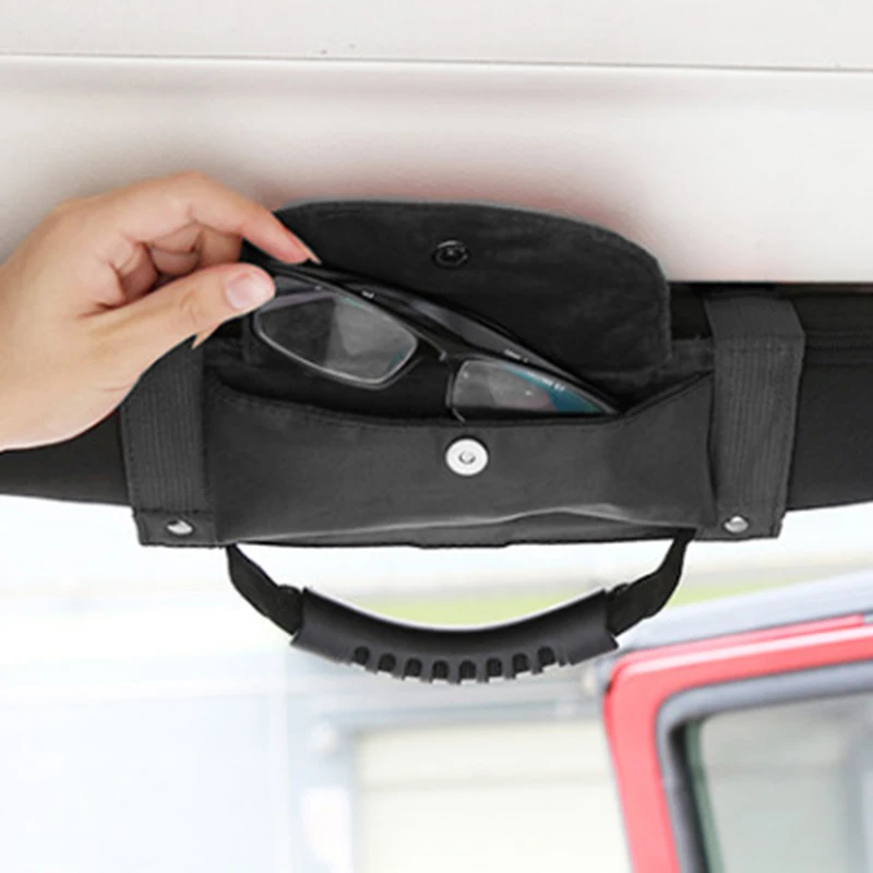 

Black Sunglasses Bag Grab Handle For Jeep Wrangler CJ TJ JK JL Oxford Cloth Bar Newest Hot Sale Value Universal