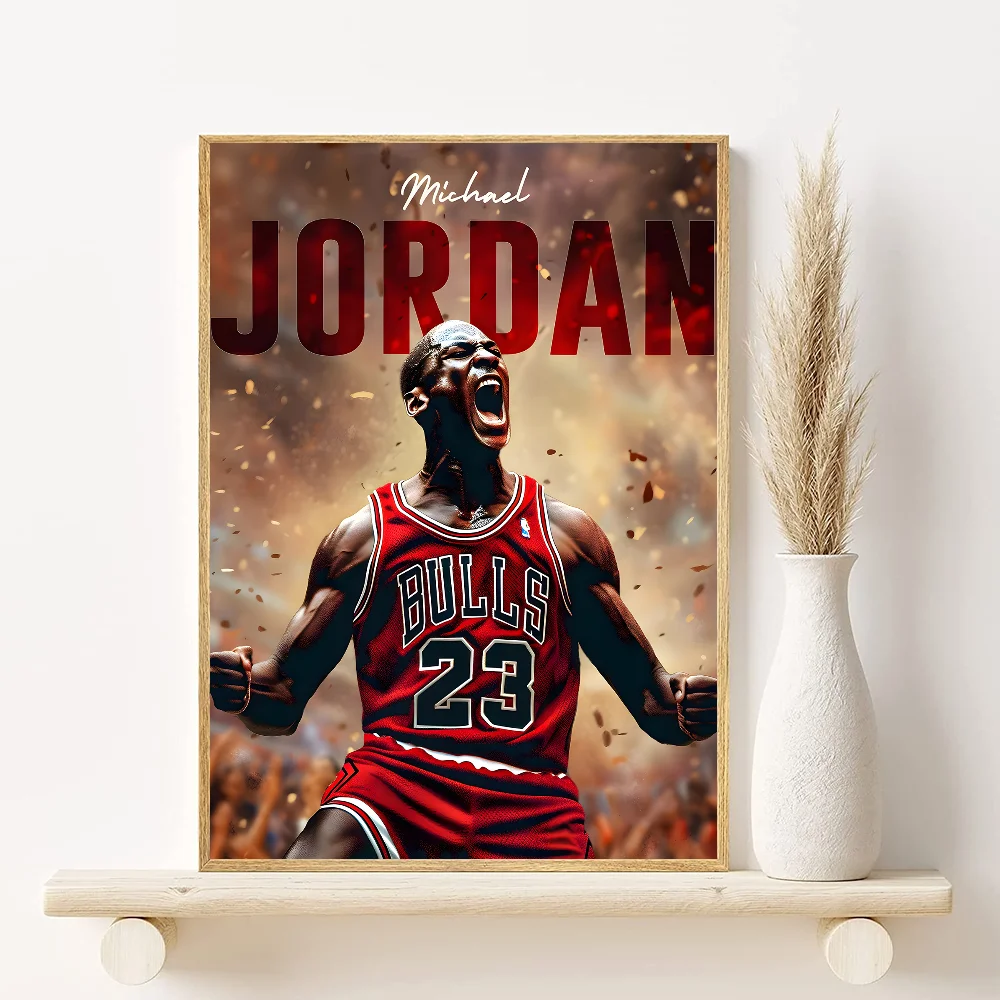 Майкл Джордан баскетболист холст постер HD искусство липкая стена