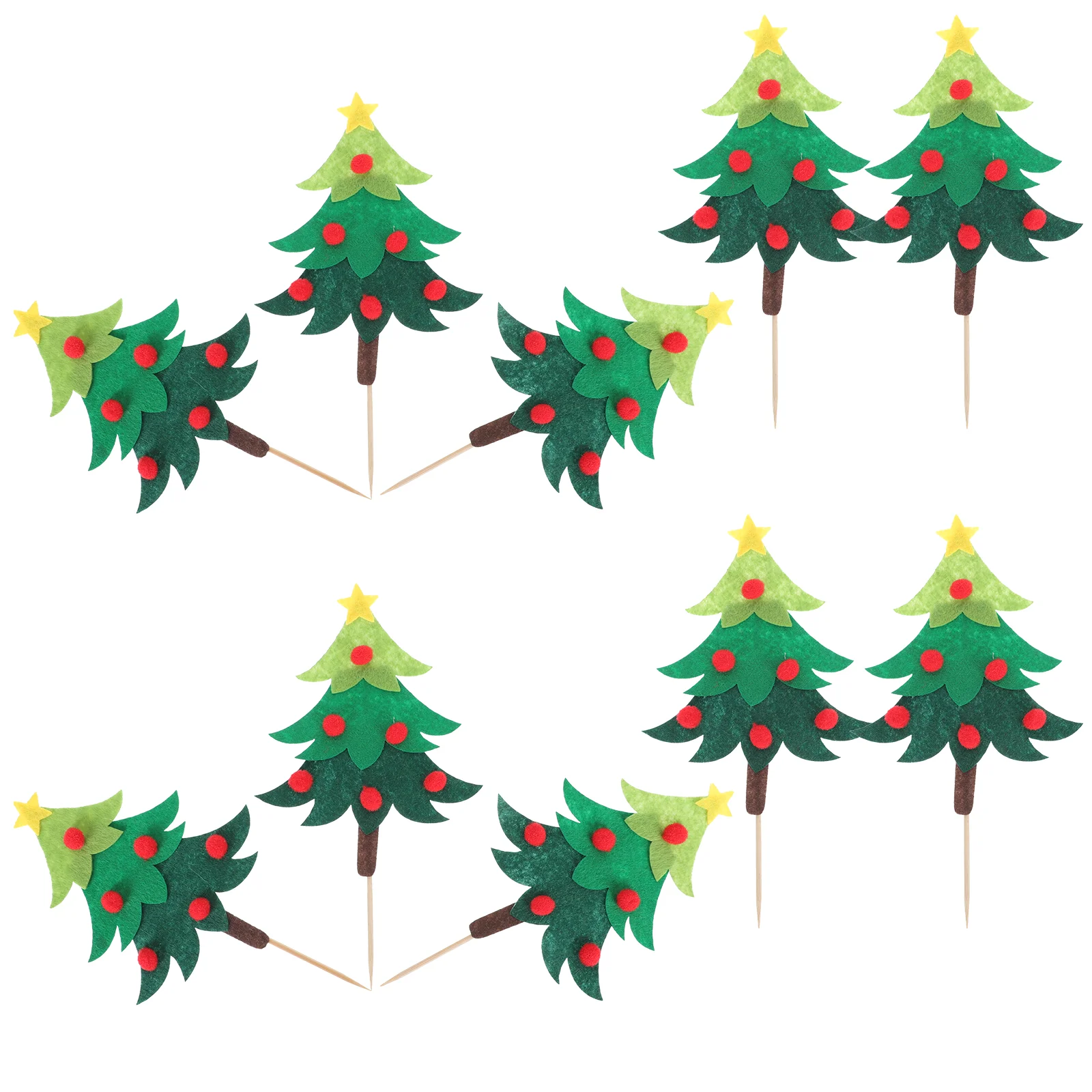 

Christmaspicks Tree Cupcake Decorations Birthday Partytopper Cakes Pick Dessert Fruit Forest Set Cookie Edible Figurines Merry