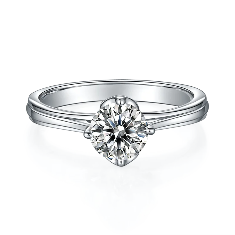 Женское Обручальное кольцо из серебра 1 0 пробы с муассанитом