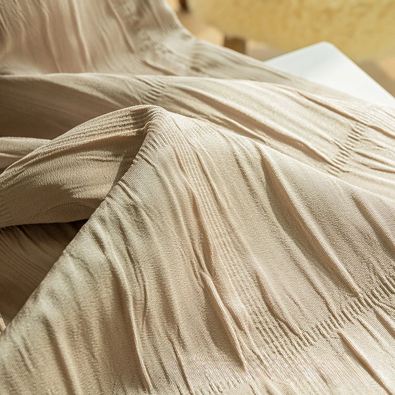 Японские шторы из хлопка и льна для гостиной спальни затемняющие с молочным чаем