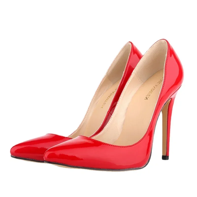 Женская обувь с острым носком пикантные туфли-лодочки из лакированной кожи