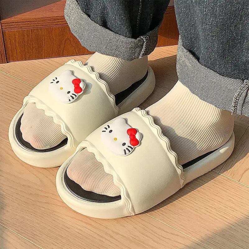 Женские тапочки Y2K Hello Kitty Manga милые легкие нескользящие туфли для ванной комнаты