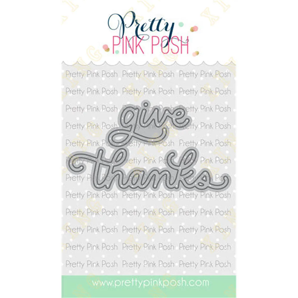 

Metal Cutting Dies Scrapbook Diary Decoration Stencil Embossing Template Diy Greeting Card Handmade Enw Give Thanks Script