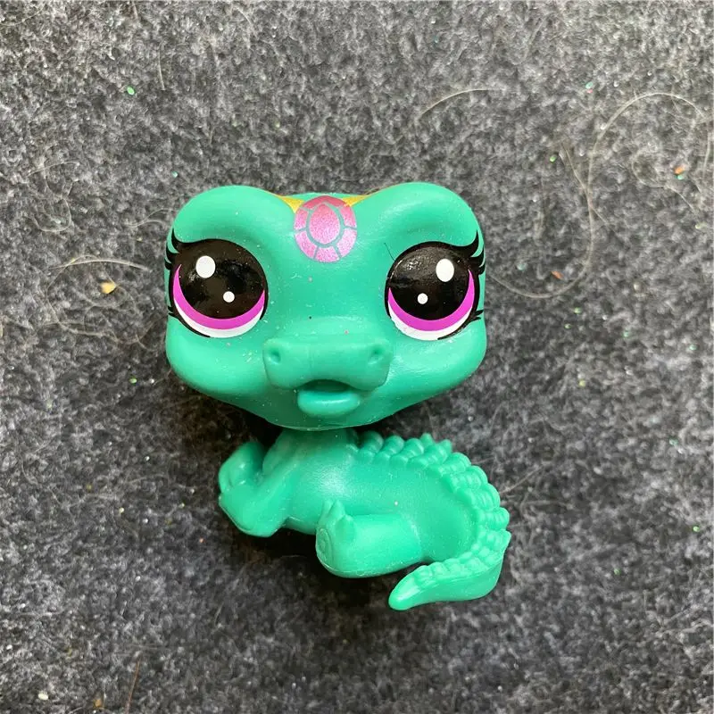 

LPS DOGS Pet Shop Toys 5-6cm Figurine Green Crocodile Xmas For Kids