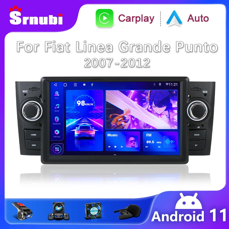 

Автомагнитола Srnubi для Fiat Linea Grande Punto 2007-2012, 7 дюймов, Android, 1Din