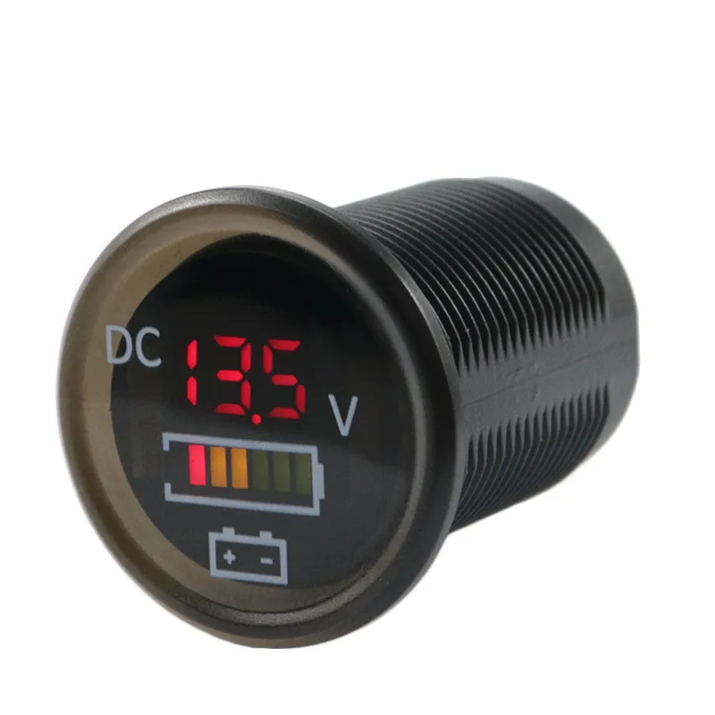 

Wholesale RV Yacht Modification InstrumentIP67LEDColor Screen Voltmeter Meter12/24VAutomatic Switching