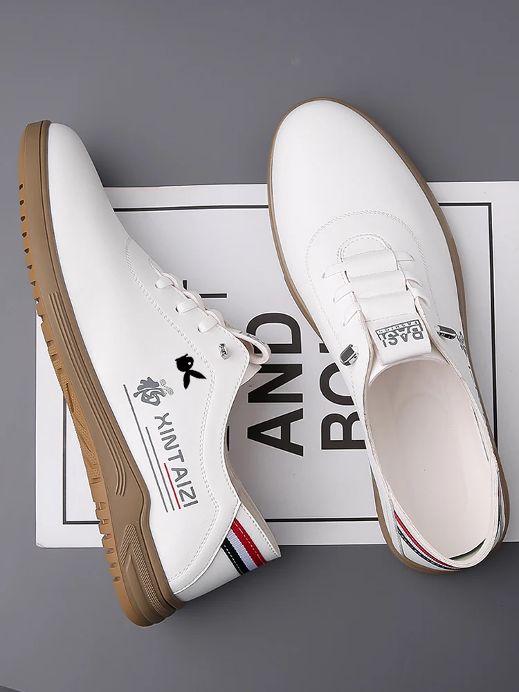 Кожаная обувь Мужская кожаная деловая повседневная без шнуровки с мягкой