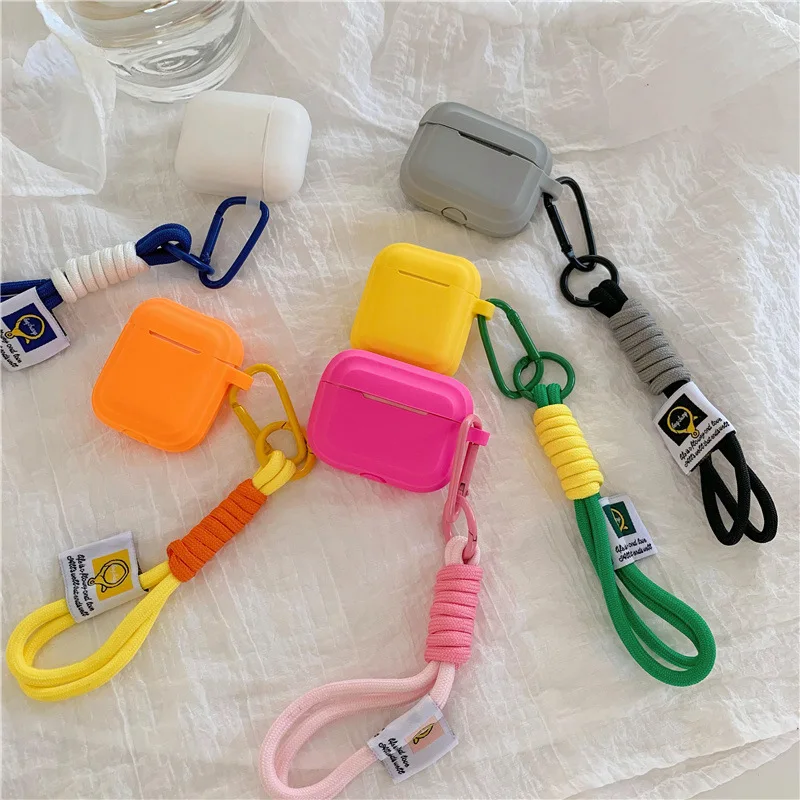

Fashion Solid Color Simplicity Dopamine Color Bluetooth Headset Cover for Airpods 1 2 3 Pro Pro2 Silicone Airpods Case