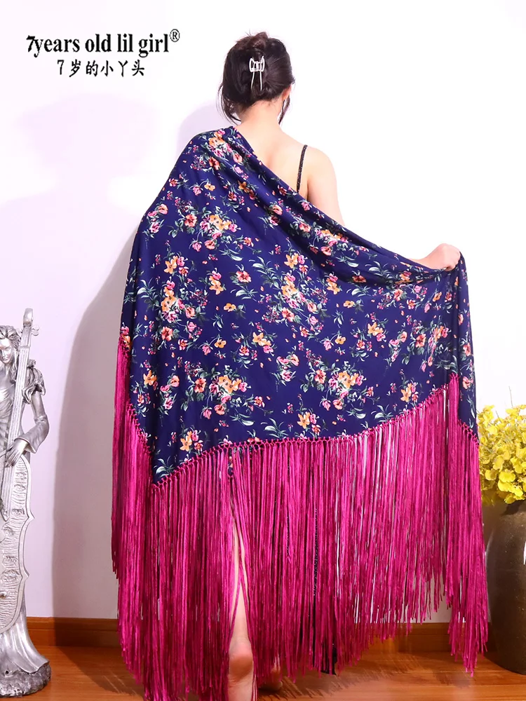 Шарф Flamenco Mantón 135X135 см из Испании, палантин на плечо, ткань Flamenco-Tuch GP01 (art.: 3920ccbd19bc5) - 3920ccbd19bc5