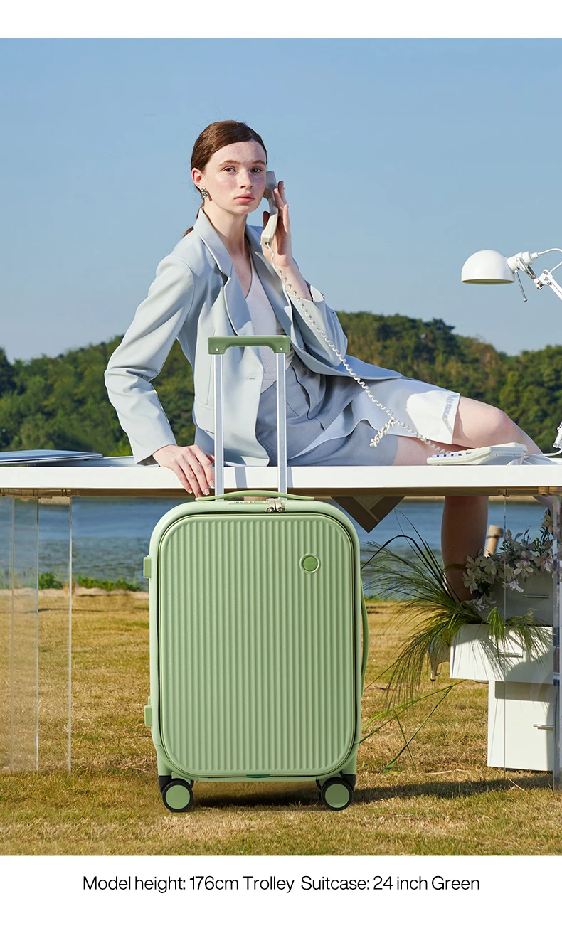 Чемодан для ручной клади чемодан на колесах со спиннером путешествий с передним