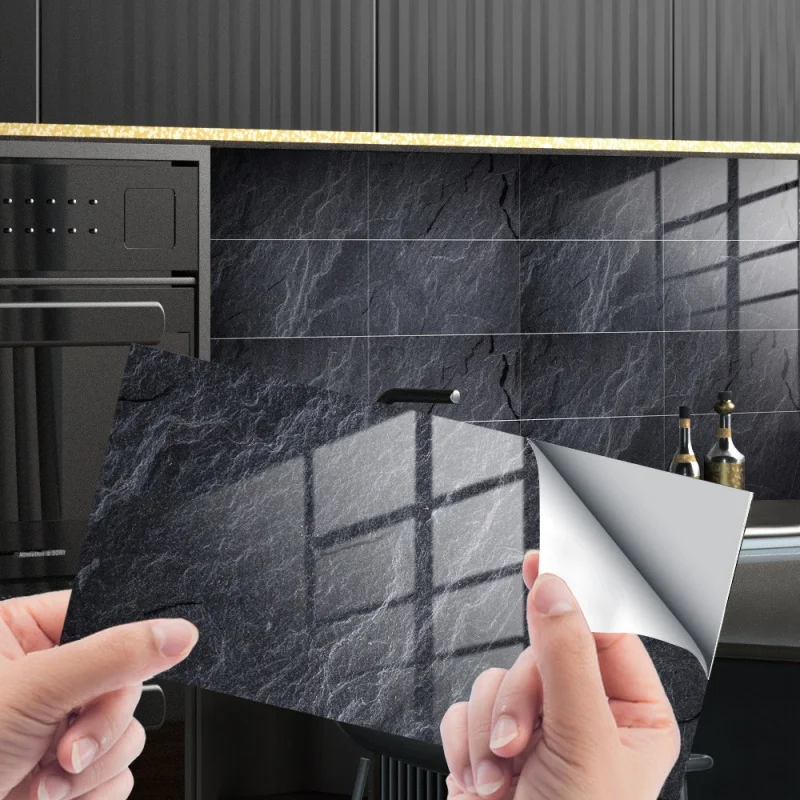 

[Home Decorations] Yb005 Cross-Border Covering Crystal Film Tile Sticker Imitation Stone Plate Marble Texture Combination Pack S