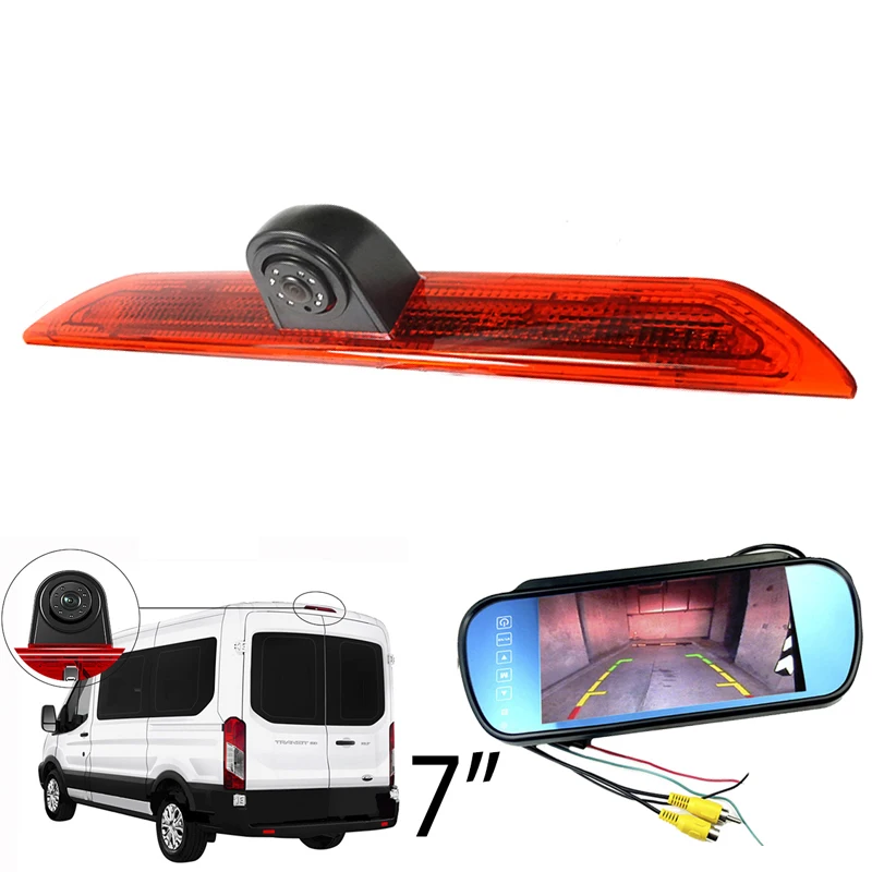 $54.18 HD CCD Brake Light Rear View Reversing Park Camera for Transit (2014 to 2018)  Transit l4 h3 with car Monitor built in IR light