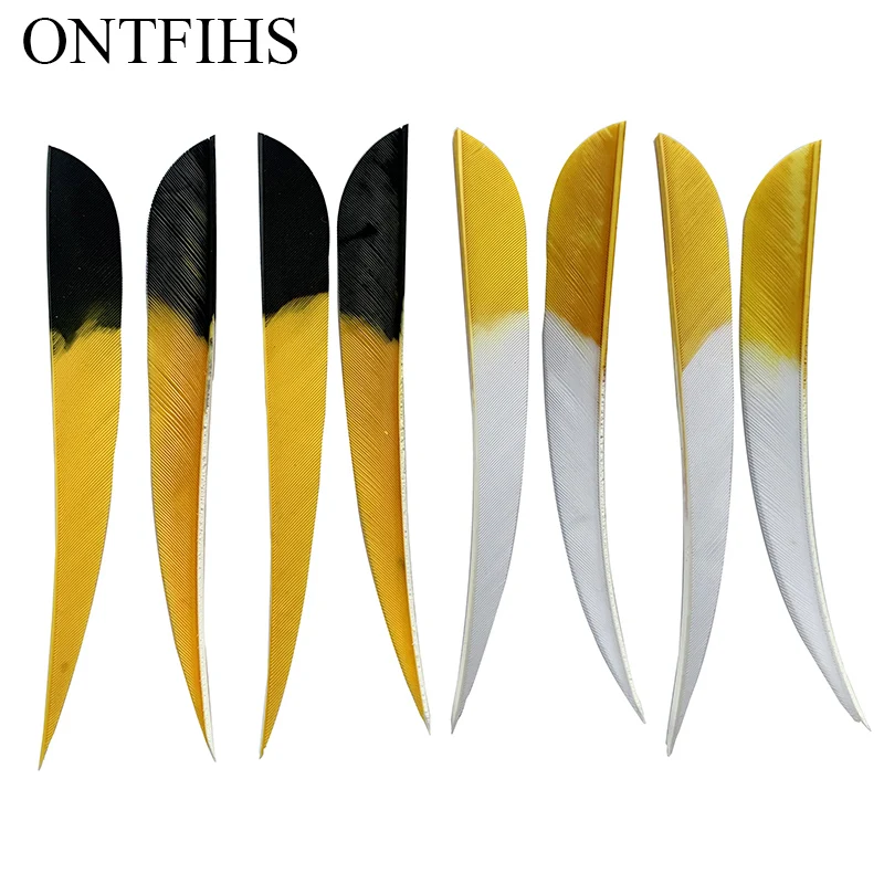 

36Pcs/Lot ONTFIHS 5 Inch Arrow Feathers Drops Fletching Parabloic Real Turkey Plume Archery Hunting Shooting
