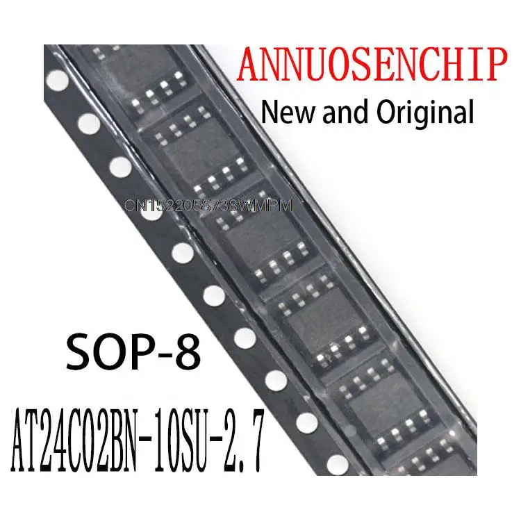 Новые и оригинальные 20CS AT24C02 24C02N 24C02 24C02BN-SU27 EEPROM SOP8 2,7 V память IC новая Оригинальная строка