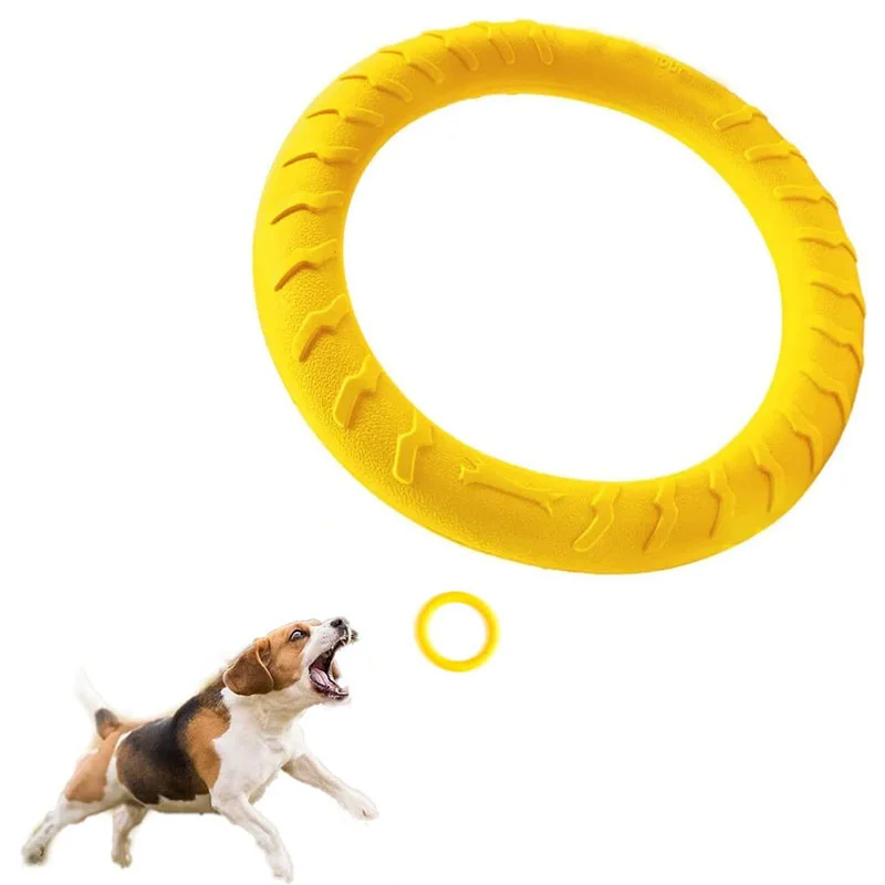 

Летающие диски для домашних животных, тренировочное кольцо из ЭВА для собак, устойчивый к поклевкам, плавающая игрушка для щенков, интеракт...