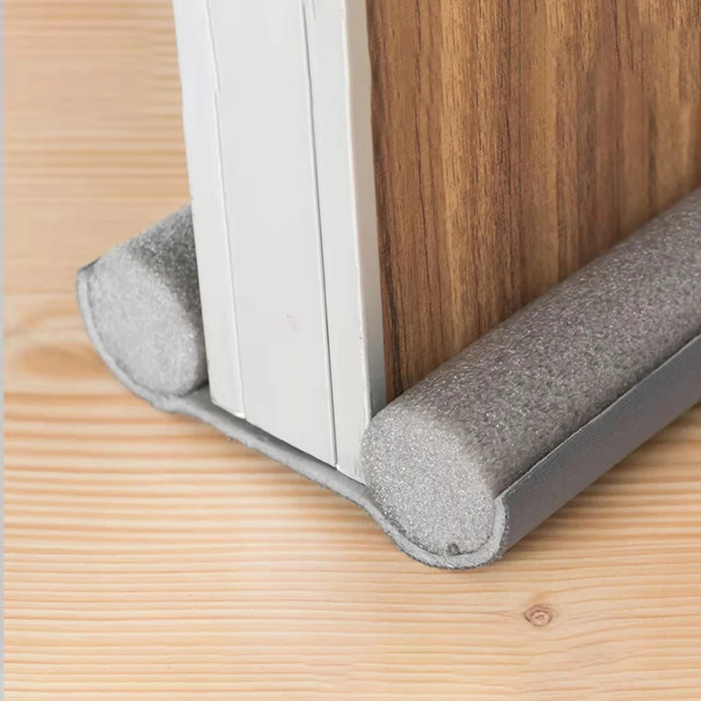 

95*10cm Double Silicone Rubber Door Stopper Waterproof Sealing Strip Insects Stopper Bottom Guard Seal Soundproof Strips