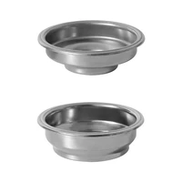 2pcs stainless steel 58mm coffee tea filter basket for espresso coffee machine accessories pressurized powder bowl