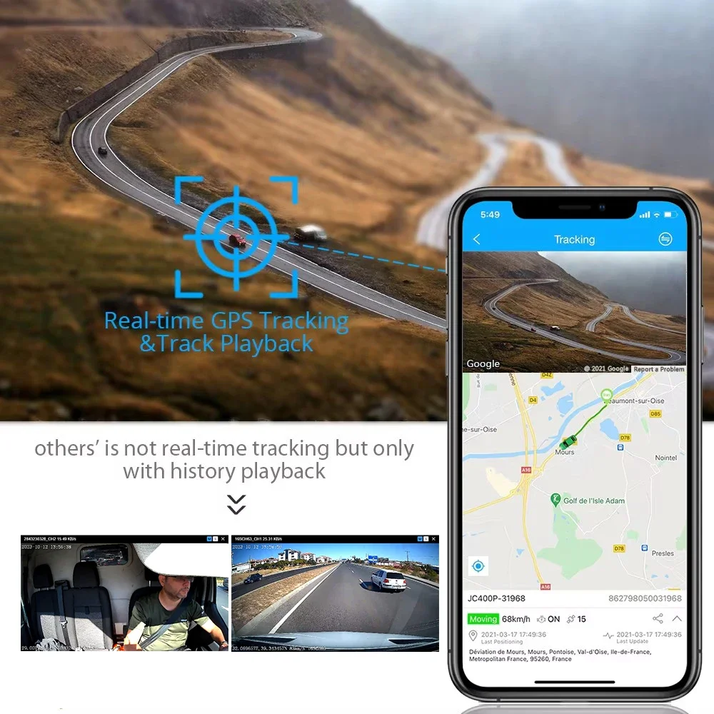 LS VISION 2-канальная Wi-Fi GPS автомобильная система Dual Len HD видеорегистратор для