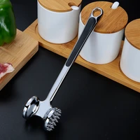 kitchenware double sides stainless steel solid meat tenderizer with skid proof handgrip for meat ingredients
