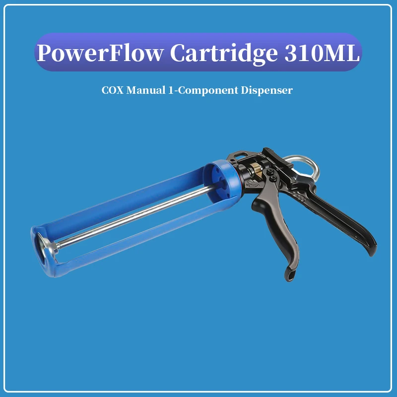 Фото Диспенсер для картриджей Powerflow 310 PRD A, однокомпонентный, ручной, для картриджей 310 мл — цвет в ассортименте (красный/синий) №1