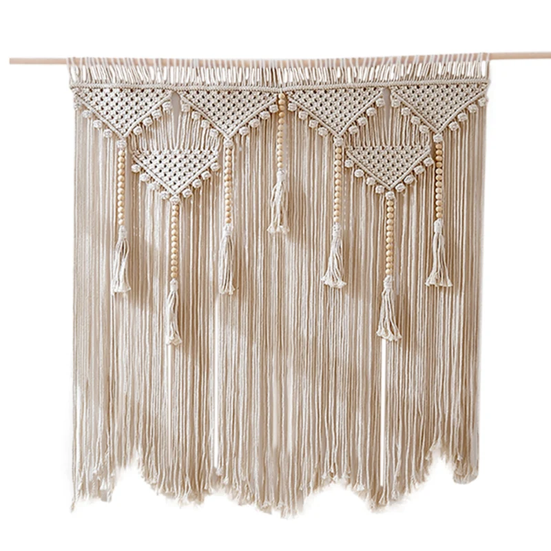 

100x110cm Large Macrame Wall Hanging Decor Cotton Rope Woven Bohemian Wall Art Cotton Rope Woven Wedding Backdrop For Nursery