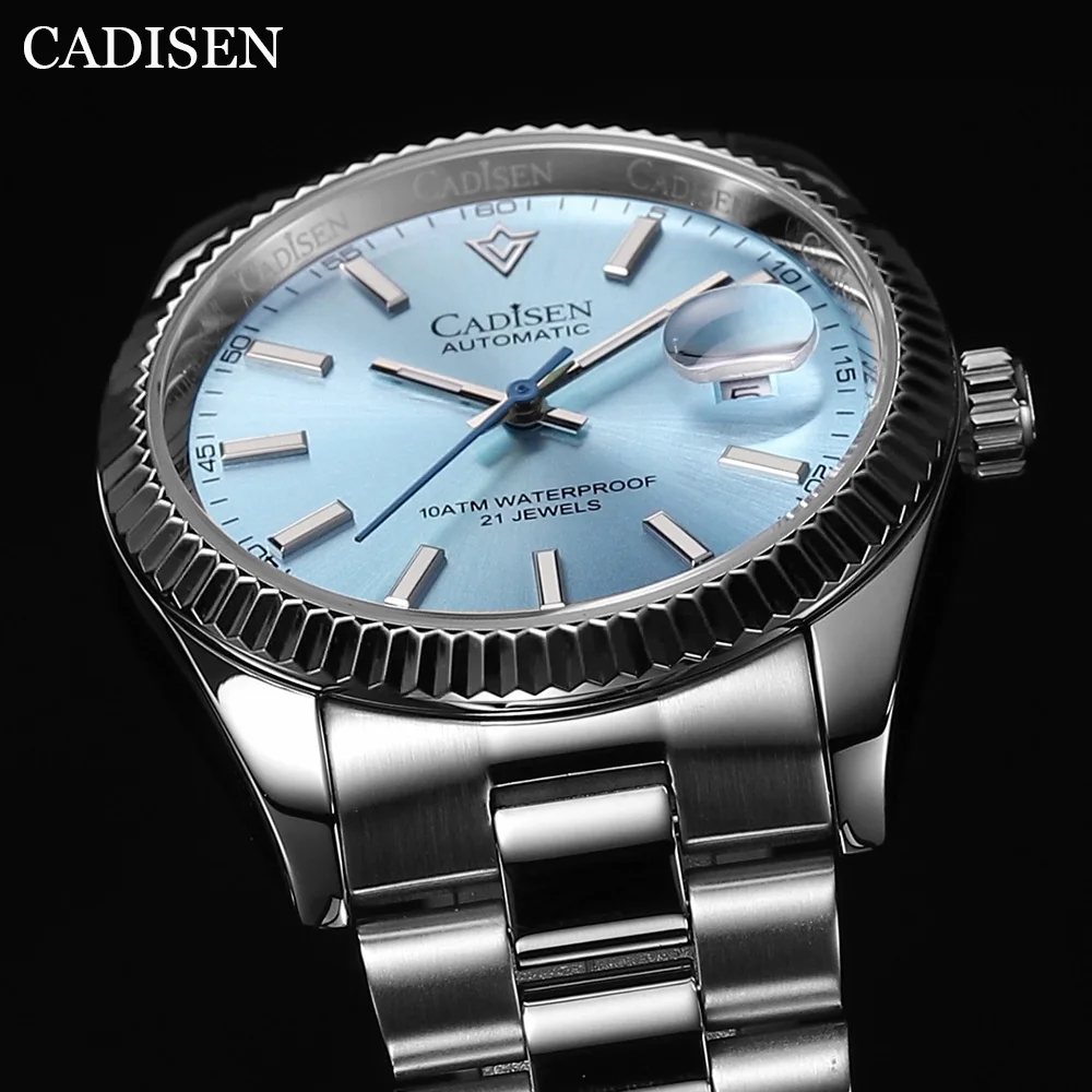 

Мужские часы Cadisen Мужские механические часы сапфир роскошный метеорит циферблат мужские автоматические часы 100M Miyota 8215