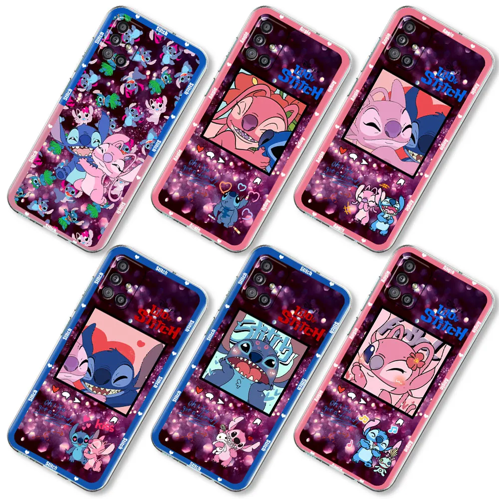 

Cool Disney's Lilo & Stitch Case For Samsung Galaxy A52 A12 A51 A72 A54 A14 5G Clear Phone Covers A70 A50 A32 4G A21s Tpu Coque