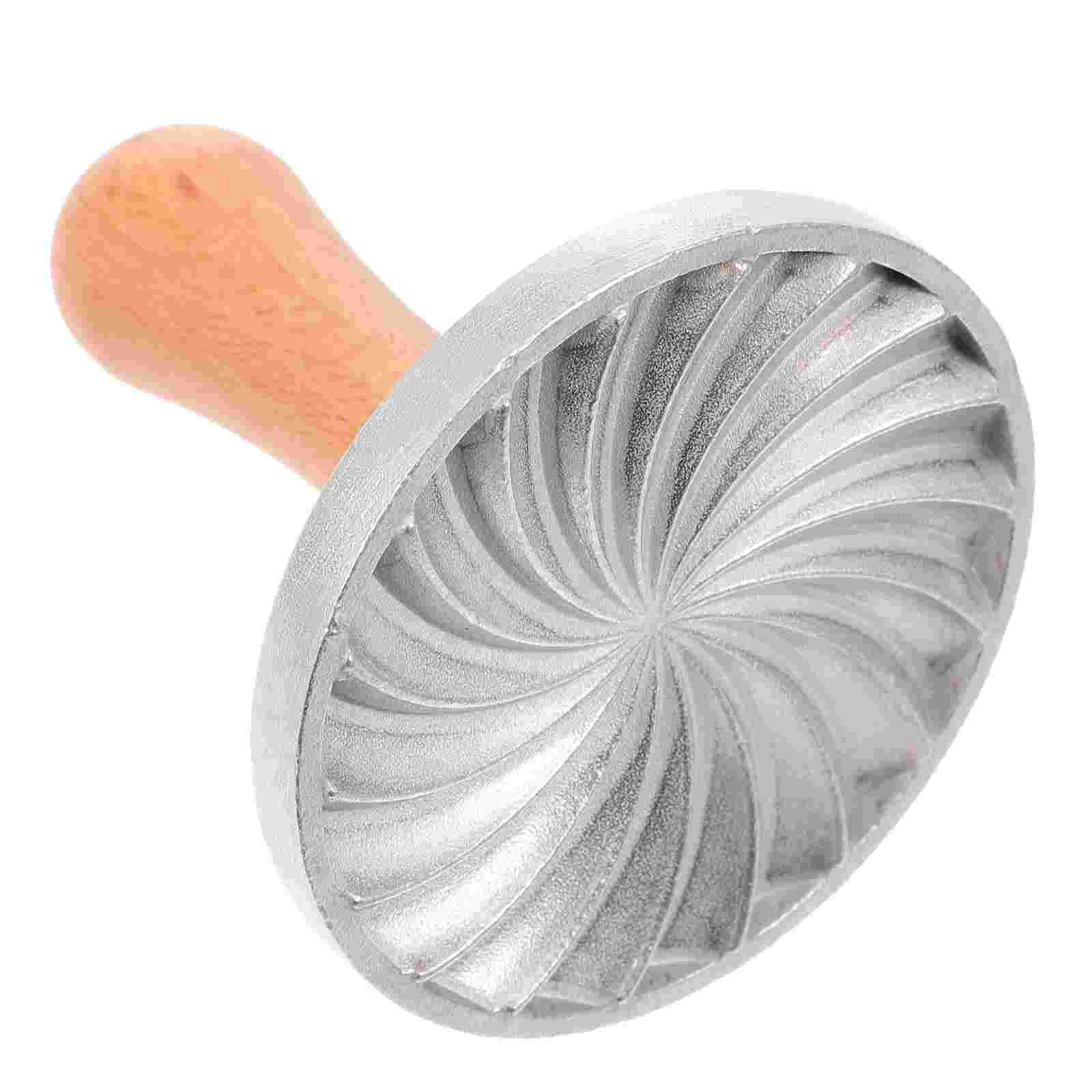 

Sherchpry Biscuit Pressing Molds Cookie Metal Cookie Press Wooden Handle Embosser Stamp Fondant Making Presser Zinc Alloy Cookie