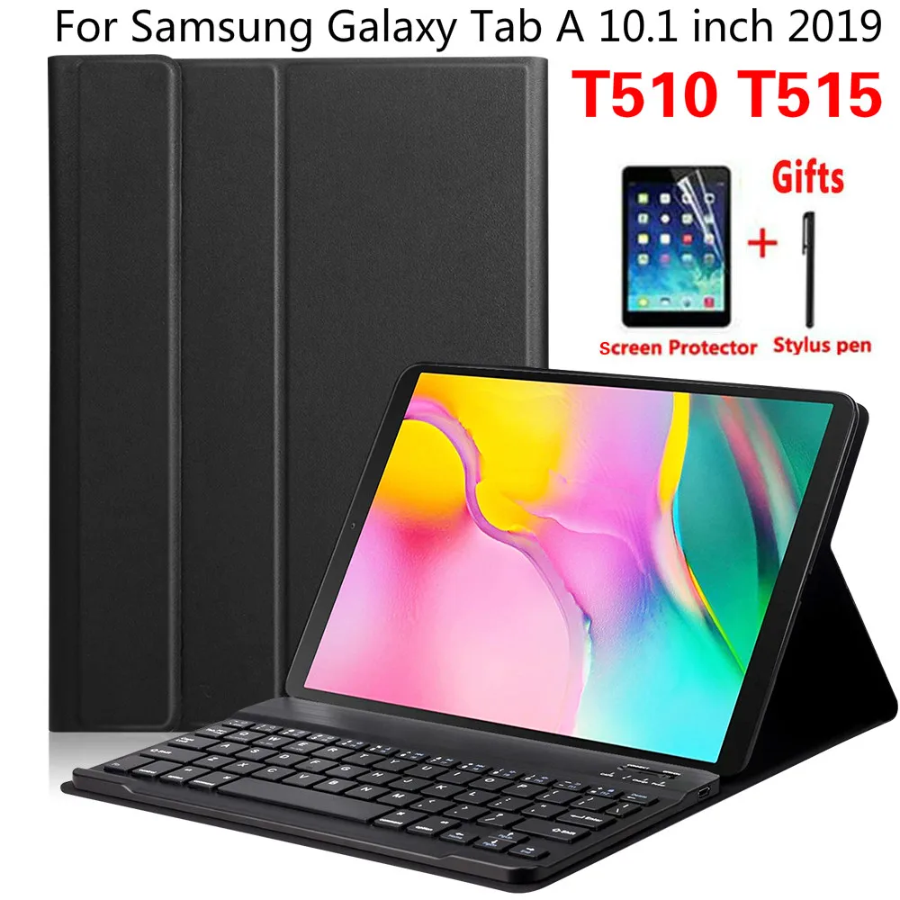 

Magnetic cover For Samsung Galaxy Tab A 10.1 inch 2019 T510 T515 SM-T510 SM-T515 Wireless Bluetooth Keyboard case Funda + Film