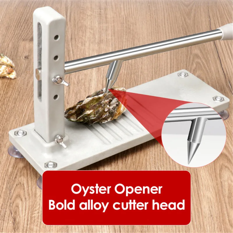 

Stainless Steel Oyster Shucker With 4 Anti-skid Pads And 1 Iron Clip Oyster Shucking Knife Set With Gloves Kitchen Seafood Tools