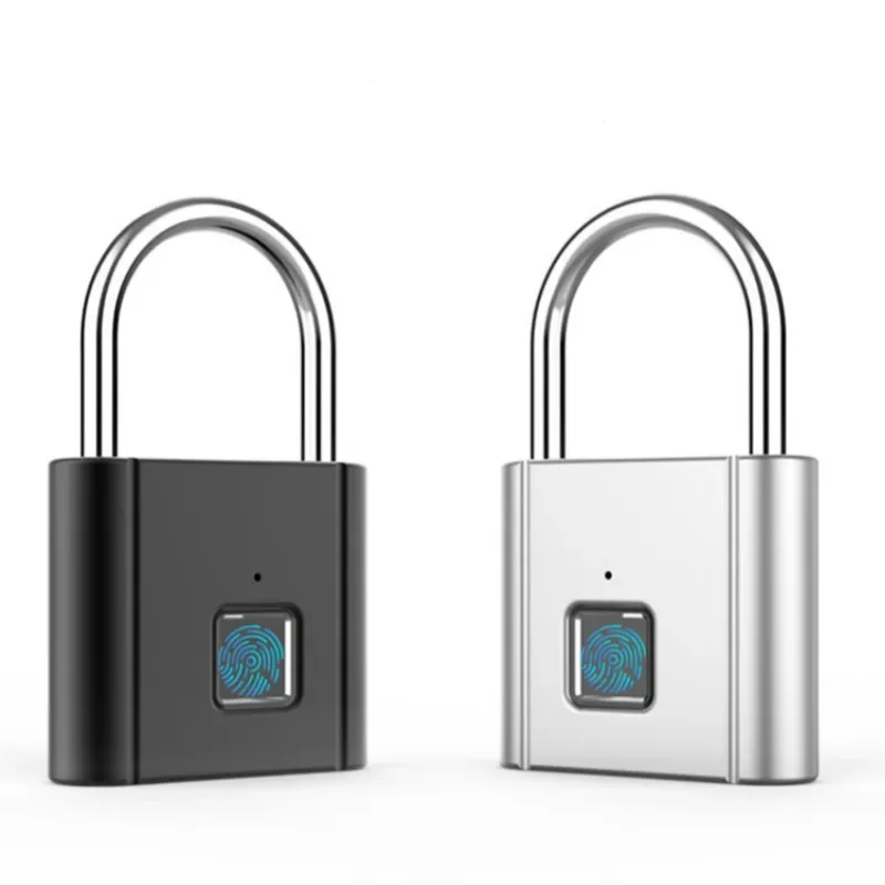 

Keyless USB Charging Door Lock Fingerprint Smart Padlock Quickly Unlock Zinc Alloy Metal Self-imaging Chip 10 Fingerprints