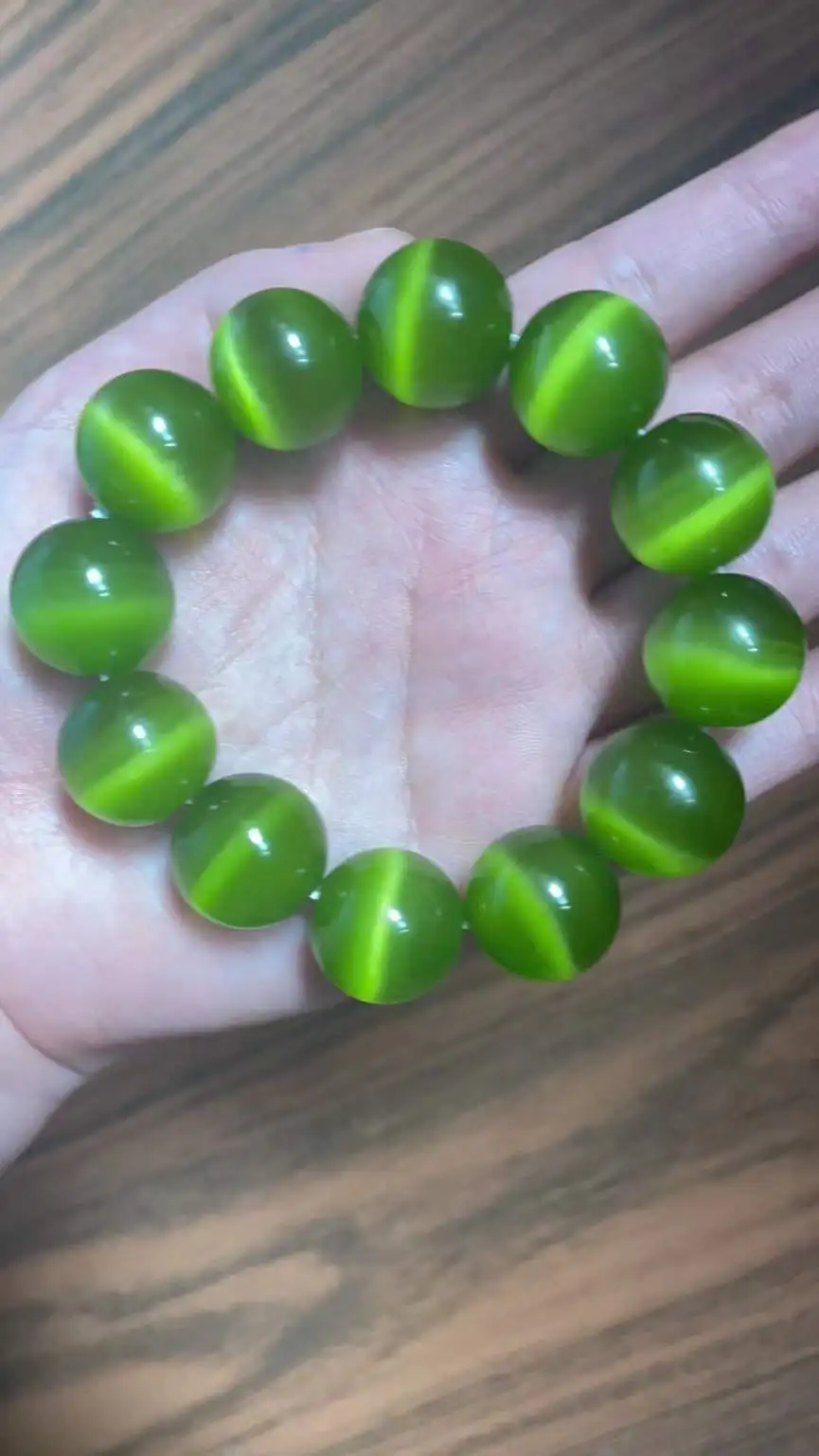 

Лидер продаж, натуральный зеленый нефритовый браслет кошачий глаз, модный браслет для мужчин и женщин, подарок на удачу, китайский браслет и...