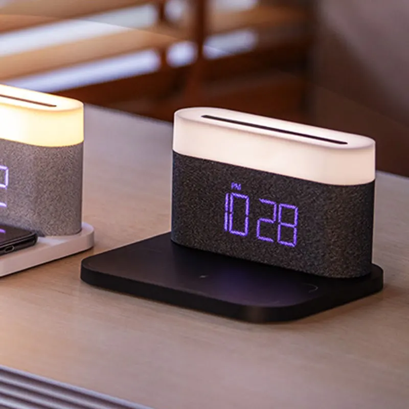 

Прикроватный светодиодный светильник Clarm 15 Вт Беспроводное зарядное устройство для Samsung S22 iPhone 13 Pro сенсорная магнитная лампа Qi настольная з...