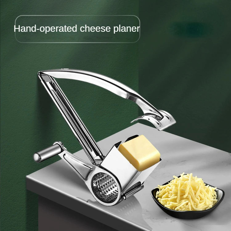 

Rotary Cheese Grater Cheese Shredder,Kitchen Manual Cheese Grater,Handle Vegetable Slicer Nuts Grinder,Replaceable Drum Blades