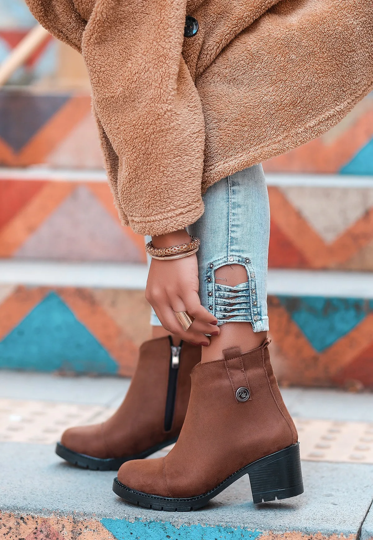 

Wuri Suede Women's Boots Suede Women's Boots Women's Heeled Ankle Boots women's boots 2021 new Women's Casual shoes Boots Female